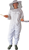 Photo of a Beekeeper in a Beesuit