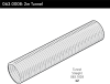 Ein diagramm eines geraden 2m-tunnels