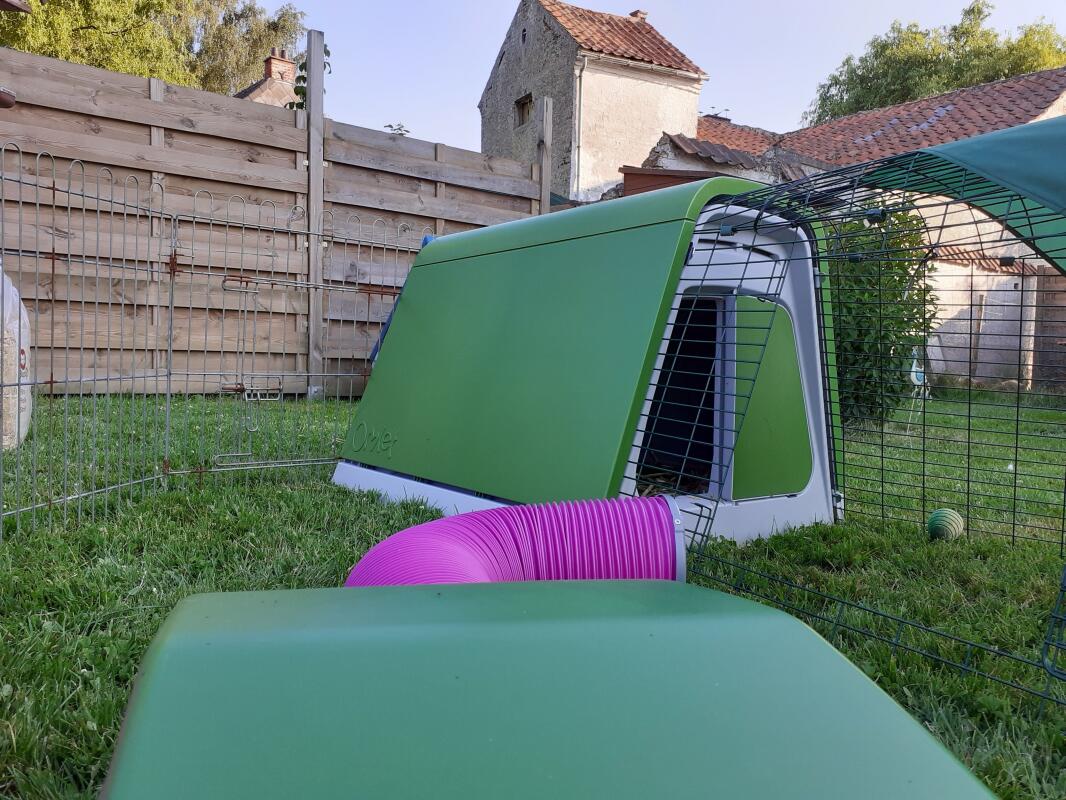 Meerschweinchenstall mit Gehege für zwei bis drei Meerschweinchen.