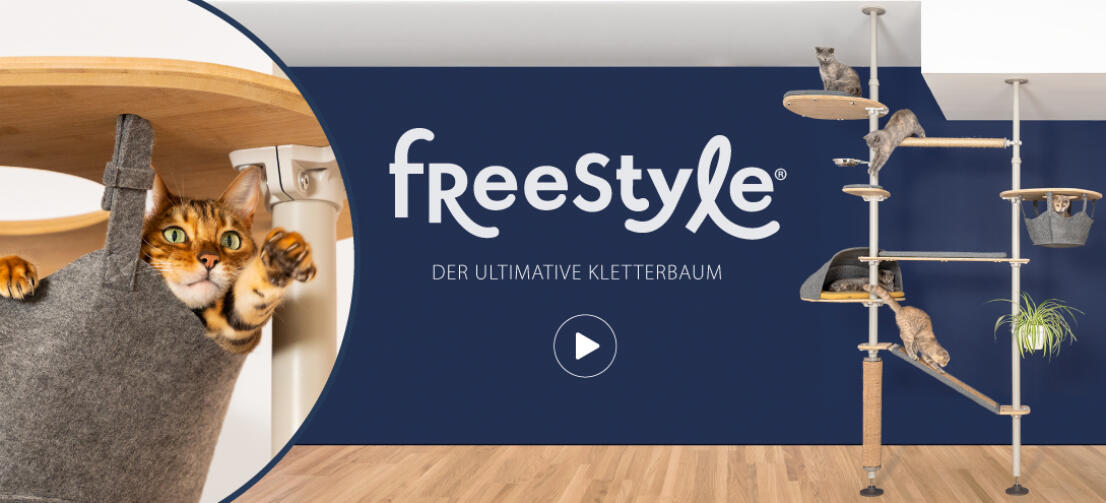 Freestyle xxl kratzbaum - individueller indoor katzenbaum