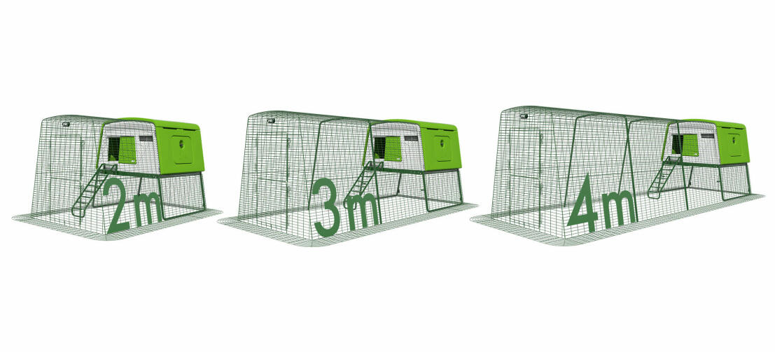 Abmessungen für den Eglu Cube Hühnerstall mit Auslauf