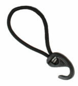 Ein schwarzes bungee-seil für die abdeckung von hühnerställen.