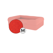 Omlet memory foam bolster dog bed medium in kirschrot