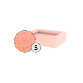 Omlet memory foam bolster dog bed small in peach pink