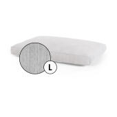 Großes kissen hundebett corduroy cover in pebble grey shade by Omlet.