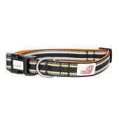 Lange pfoten komfort gepolstert hundehalsband schwarz & orange