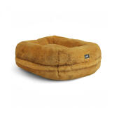 Omlet Lux ury superweiches donut-katzenbett in der farbe butterscotchgelb