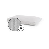 Medium kissen hundebett corduroy cover in pebble grey shade by Omlet.
