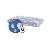 Mittelgroßes kissen hundebett bezug in blau floral gardenia porzellan druck von Omlet.