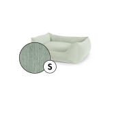 Kleines nest hundebett corduroy cover in moss green shade by Omlet.