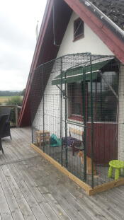 Balkon garten gegen wand