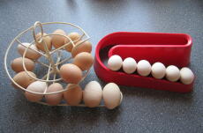 Die eierrampe mit bantam-eiern