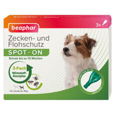 Beaphar zecken- & flohschutz spot-on 3x1ml für kleine hunde (bis 15kg)