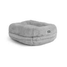Weiches Maya Donut Katzenbett - Kieselgrau