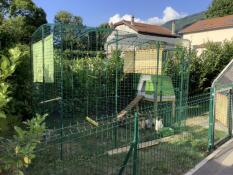 Omlet grün Eglu Cube großer hühnerstall in Omlet begehbarer hühnerauslauf im garten