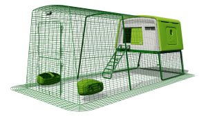 Eglu Cube Hühnerstall mit Auslauf (3 m) - Grün