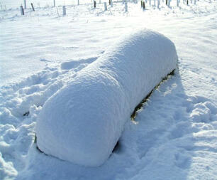 Eglu hühnerstall bedeckt mit Snow