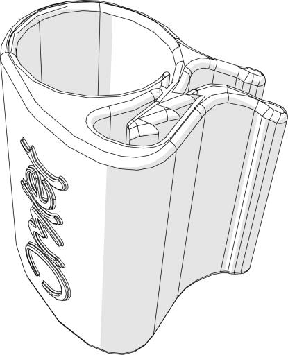 Ein diagramm eines einzelnen abgesackten laufclips