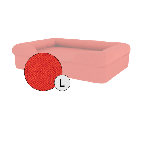 Omlet memory foam bolster dog bed large in kirschrot