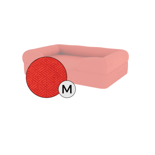 Omlet memory foam bolster dog bed medium in kirschrot