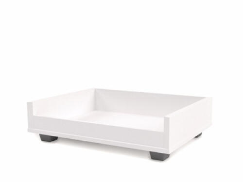 Ein kleines Fido sofa-hundebettgestell in weiß