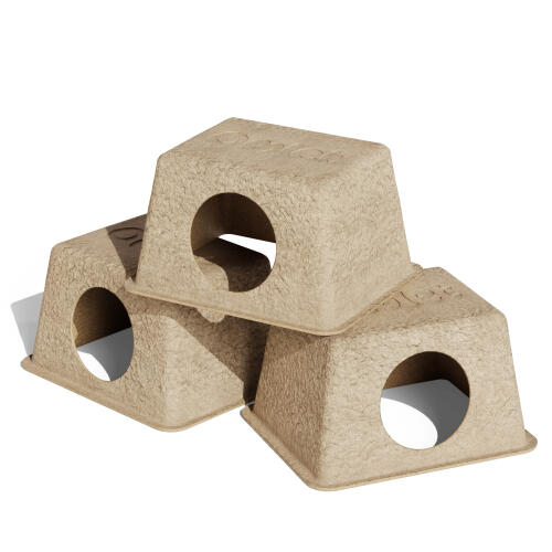Dreierpack kompostierbares hamsterfell