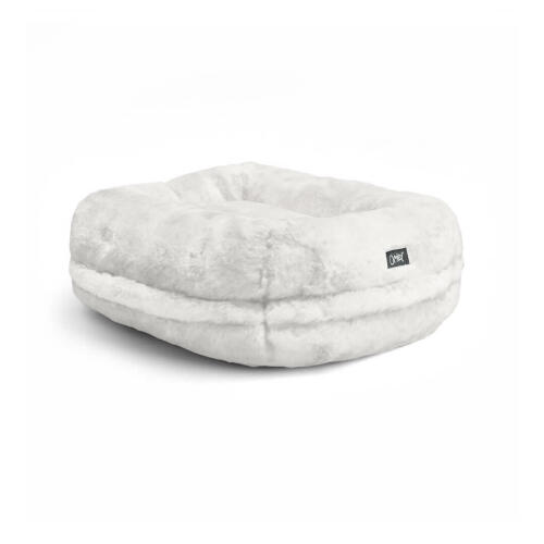 Omlet Lux ury superweiches donut-katzenbett in Snowball weiß farbe