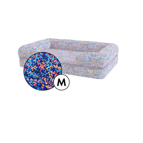 Mittelgroße nackenrolle hundebett decke in patterpaws neon druck von Omlet.