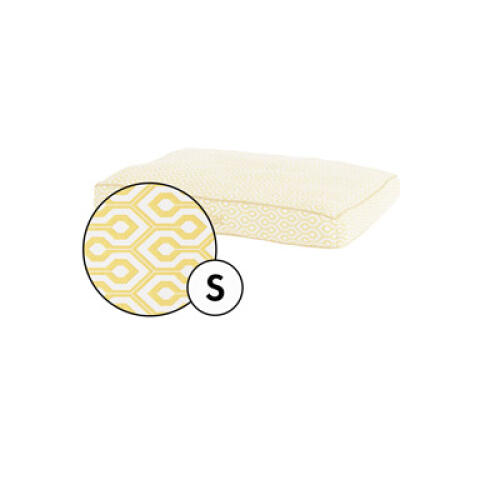 Kleines kissen hundebett bezug in honeycomb pollen print by Omlet.