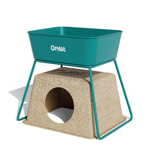 Sandbad mit kompostierbarem versteck für hamster und rennmäuse