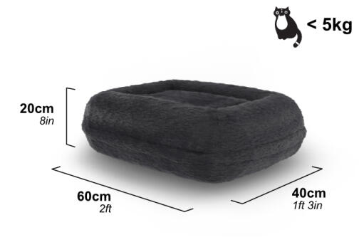 Abmessungen von Omlet Maya katzen-donutbett in earl grey