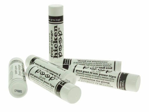 Sechs hühnerkacke-lippenbalsam
