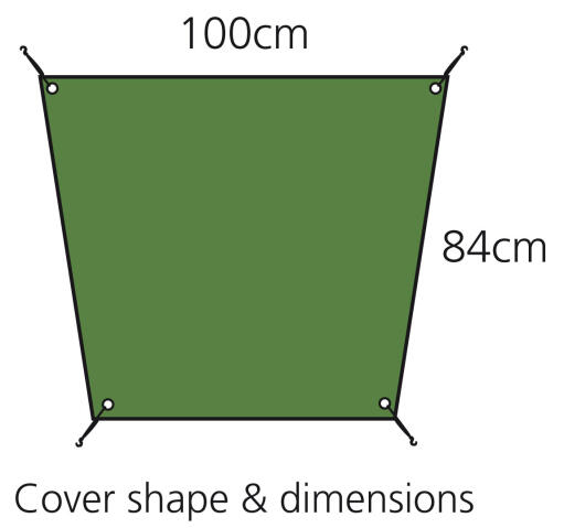 Eglu Go hutch 1m heavy duty cover diagram