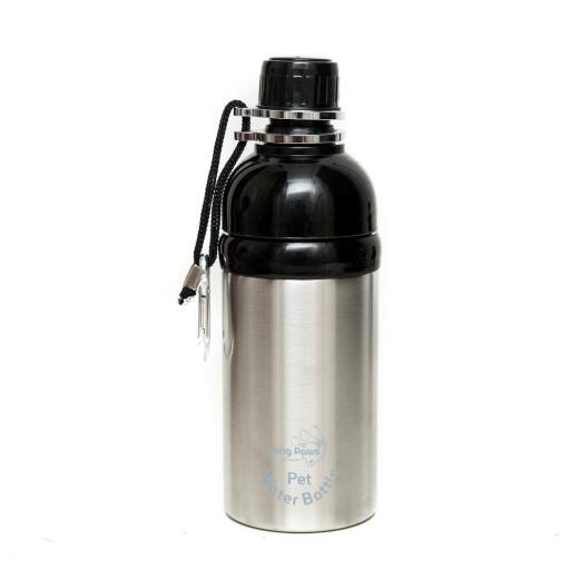 Lange pfoten haustier wasserflasche silber 500ml groß