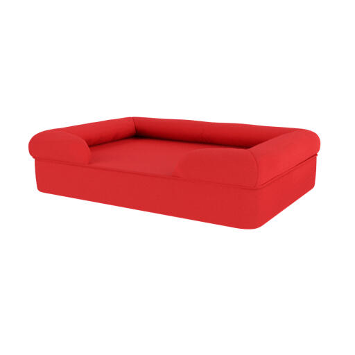 Memory-schaumstoff-hundekissenbett kirschrot