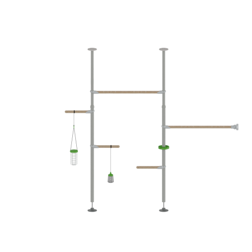 Poletree hühnerbaumstangensystem hensemble setup