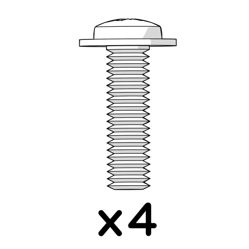 4 x maschinenschraube m6x1.0.20mm flanschkopf pozi pan (800.0059)