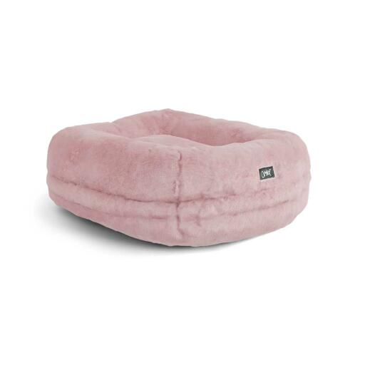 Weiches Maya Donut Katzenbett - Zartrosa