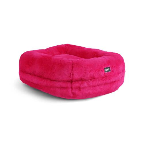 Weiches Maya Donut Katzenbett - Leuchtendes Rosa