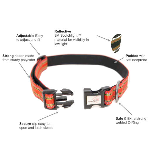 Lange pfoten gepolstertes komfort-halsband details