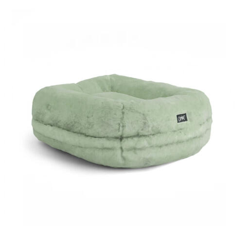 Omlet Lux ury super soft donut katzenbett in mint gren farbe