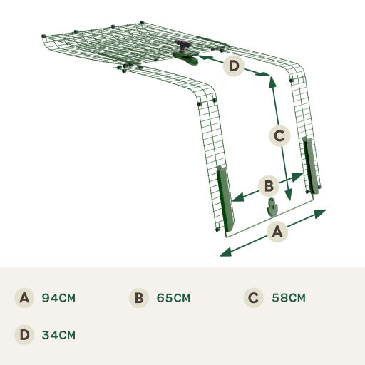 Easy access run door für Eglu pro und Cube abmessungen