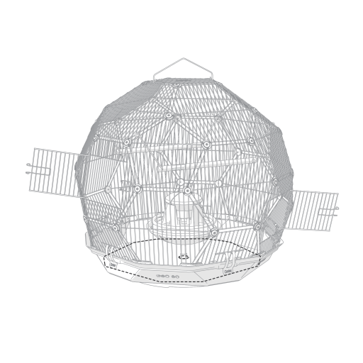 Geo vogelkäfig - packung mit 10 tray liners