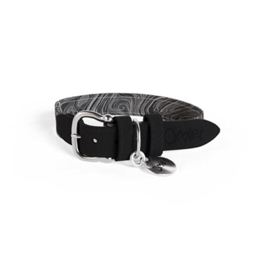 Omlet kleines hundehalsband contour grau