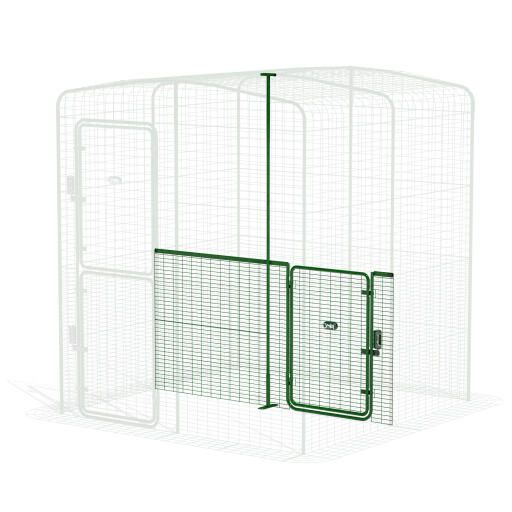Begehbare trennwand niedrig - 2 platten (vorderansicht)