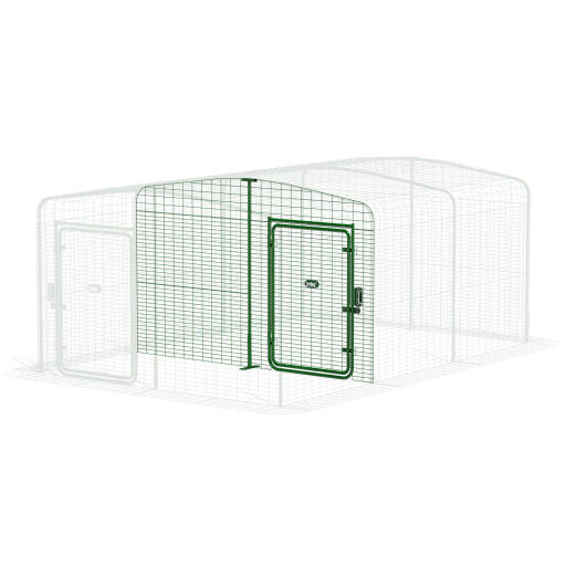 Begehbare lauftrennwand niedrig mit giebel - 2 platten