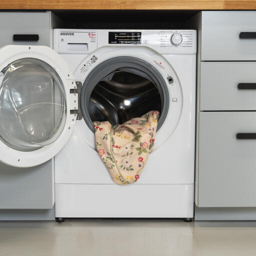 Rosa Omlet hundebettbezug in der waschmaschine