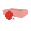 Omlet memory foam bolster dog bed large in kirschrot