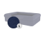 Omlet memory foam bolster dog bed large in midnight blue