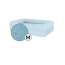 Omlet memory foam bolster dog bed medium in sky blue